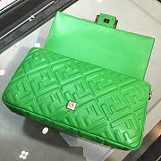 Fendi Baguete green leather bag 32cm | 8BR600 - 3