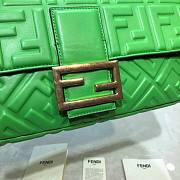 Fendi Baguete green leather bag 32cm | 8BR600 - 6