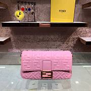 Fendi Baguete pink leather bag 32cm | 8BR600 - 1