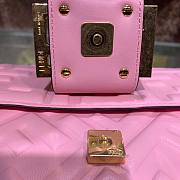 Fendi Baguete pink leather bag 32cm | 8BR600 - 5