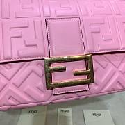 Fendi Baguete pink leather bag 32cm | 8BR600 - 6