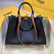 Fendi Peekaboo Black leather tote bag 35cm | 6011 - 1
