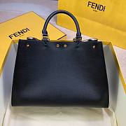 Fendi Peekaboo Black leather tote bag 35cm | 6011 - 2
