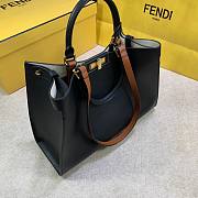 Fendi Peekaboo Black leather tote bag 35cm | 6011 - 3