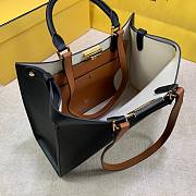 Fendi Peekaboo Black leather tote bag 35cm | 6011 - 4