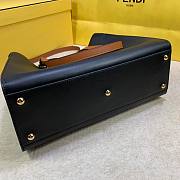 Fendi Peekaboo Black leather tote bag 35cm | 6011 - 5