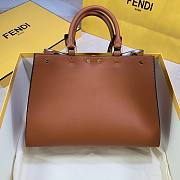 Fendi Peekaboo Brown leather tote bag 35cm | 6011 - 6