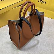 Fendi Peekaboo Brown leather tote bag 35cm | 6011 - 3