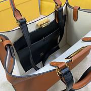 Fendi Peekaboo Brown leather tote bag 35cm | 6011 - 4