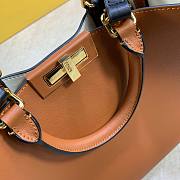 Fendi Peekaboo Brown leather tote bag 35cm | 6011 - 2