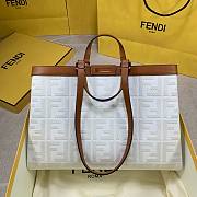 Fendi Peekaboo X-tote White canvas bag 35cm | 8BH374 - 5
