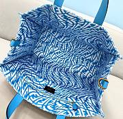 Fendi Peekaboo X-tote Blue canvas bag 41cm | 8BH374 - 4