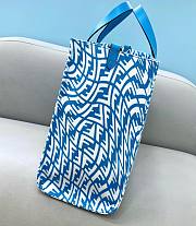 Fendi Peekaboo X-tote Blue canvas bag 41cm | 8BH374 - 5