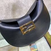 Fendi Croissant Black leather bag | 8BR790 - 5