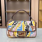 Fendi Baguette Multicolor embroidered canvas bag | 8BR600 - 1