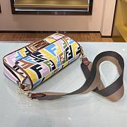 Fendi Baguette Multicolor embroidered canvas bag | 8BR600 - 4