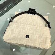 Fendi Baguette White fabric bag 26cm | 8BR600 - 6