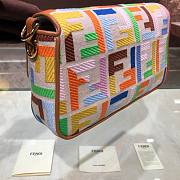 Fendi Baguette Multicolor embroidered FF canvas bag - 3