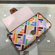 Fendi Baguette Multicolor embroidered FF canvas bag - 5