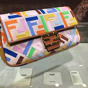 Fendi Baguette Multicolor embroidered FF canvas bag - 6