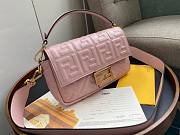 Fendi Baguete pink leather bag 26cm | 8BR600 - 4