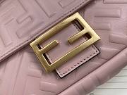 Fendi Baguete pink leather bag 26cm | 8BR600 - 5