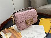 Fendi Baguete pink leather bag 19cm | 8BR600 - 5