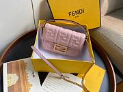 Fendi Baguete pink leather bag 19cm | 8BR600 - 4