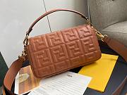 Fendi Baguete brown leather bag 26cm | 8BR600 - 5