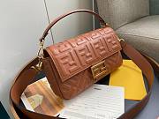 Fendi Baguete brown leather bag 26cm | 8BR600 - 6
