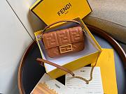Fendi Baguete brown leather bag 19cm | 8BR600 - 4