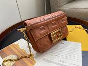 Fendi Baguete brown leather bag 19cm | 8BR600 - 3