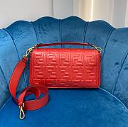 Fendi Baguete red leather bag 26cm | 8BR600 - 4