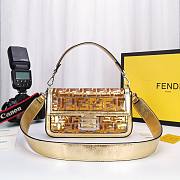 Fendi Baguete 1997 sequins yellow bag 26cm - 1