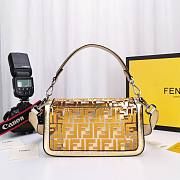 Fendi Baguete 1997 sequins yellow bag 26cm - 4