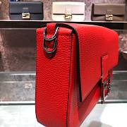 Fendi Baguette red full grain leather bag 32cm - 2