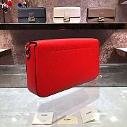 Fendi Baguette red full grain leather bag 32cm - 6