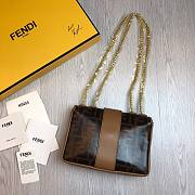 Fendi Baguette brown vintage chain bag 19cm - 3