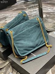 YSL Niki Medium In Suede Deep Green |  6331581 - 5