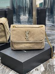 YSL Niki Medium In Suede Deep Beige | 6331581 - 1