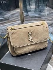 YSL Niki Medium In Suede Deep Beige | 6331581 - 5