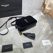 YSL LOU CAMERA BAG IN QUILTED LEATHER BLACK GOLD 23CM | 520534 - 3