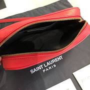 YSL LOU CAMERA BAG IN LEATHER RED GOLDEN 23CM | 520534 - 6