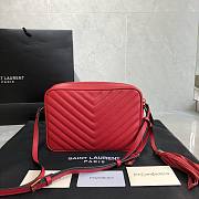 YSL LOU CAMERA BAG IN LEATHER RED GOLDEN 23CM | 520534 - 5