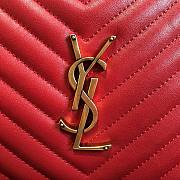 YSL LOU CAMERA BAG IN LEATHER RED GOLDEN 23CM | 520534 - 2