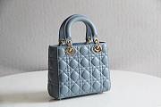 Dior Lady My AbcDior Lambskin Bag Blue | M0538 - 6