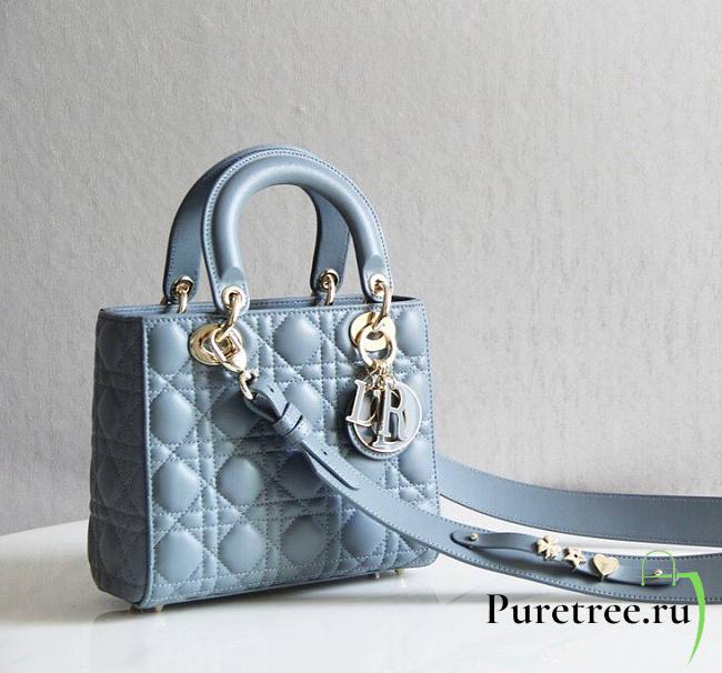 Dior Lady My AbcDior Lambskin Bag Blue | M0538 - 1