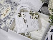 Dior Lady My AbcDior Lambskin Bag White | M0538 - 1
