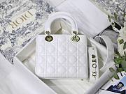 Dior Lady My AbcDior Lambskin Bag White | M0538 - 5