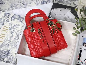 Dior Lady My AbcDior Lambskin Bag Red | M0538